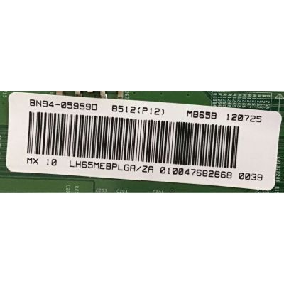 KIT DE TARJETAS PARA TV SAMSUNG / MAIN BN94-05959D / BN41-01835A / FUENTE BN44-00544A /  ME65_CHS / T-CON 5565T04C01 / T650HVN03.0 / SUB FUENTE BN44-00553A / IP-76190A / PANEL FE650DSA-V2 / MODELO LH65MEBPLGA / ZA AH01 - Imagen 2